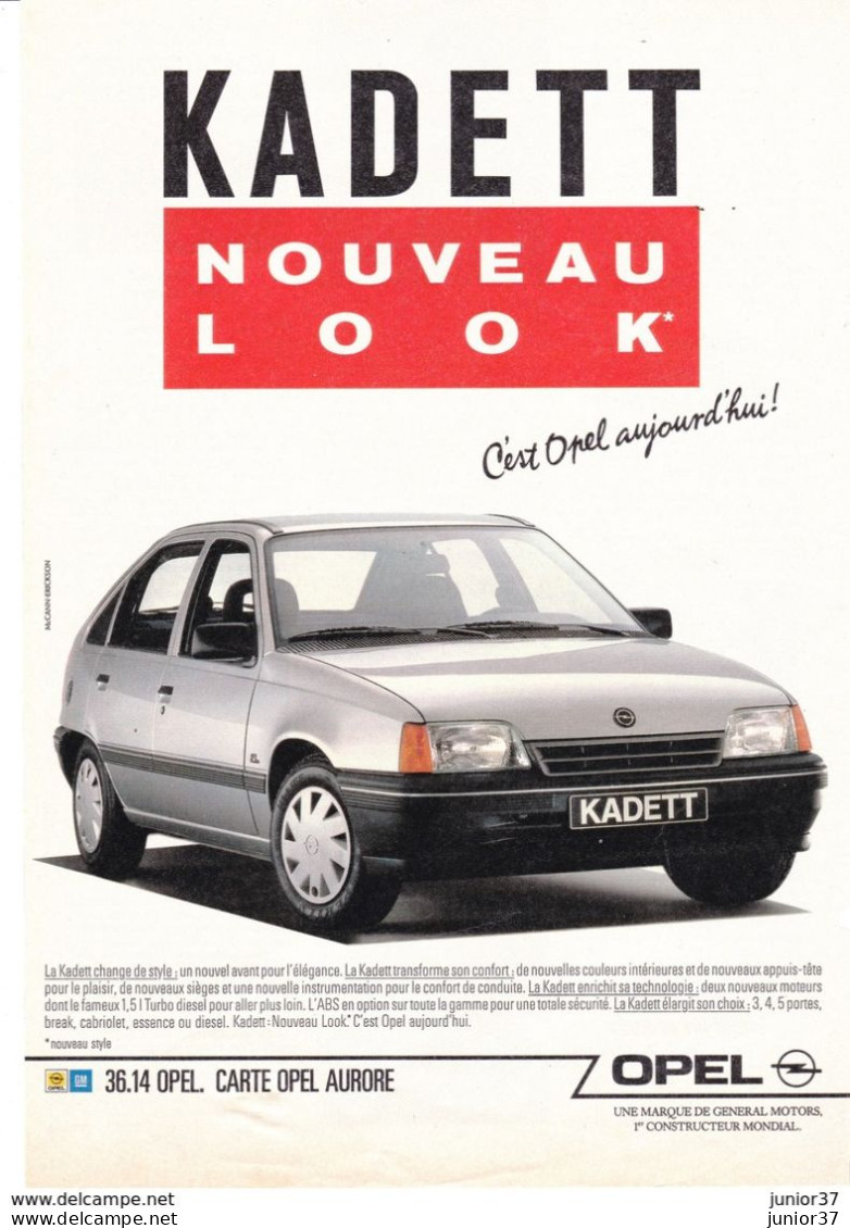 4 Feuillets De Magazine Opel Kadett 1973, GT/E 1976, - Publicités