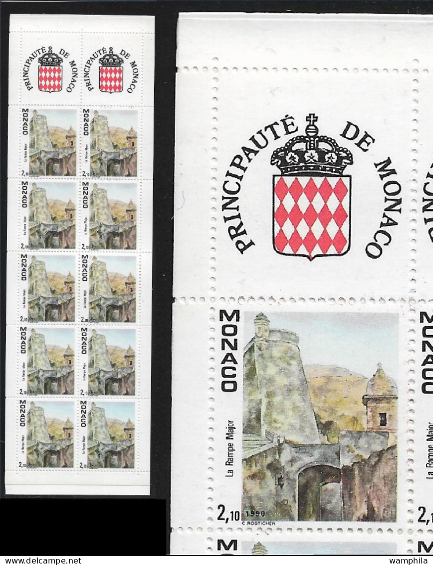 Monaco 1990. Carnet N°5, N°1708 Vues Du Vieux Monaco-ville. - Neufs