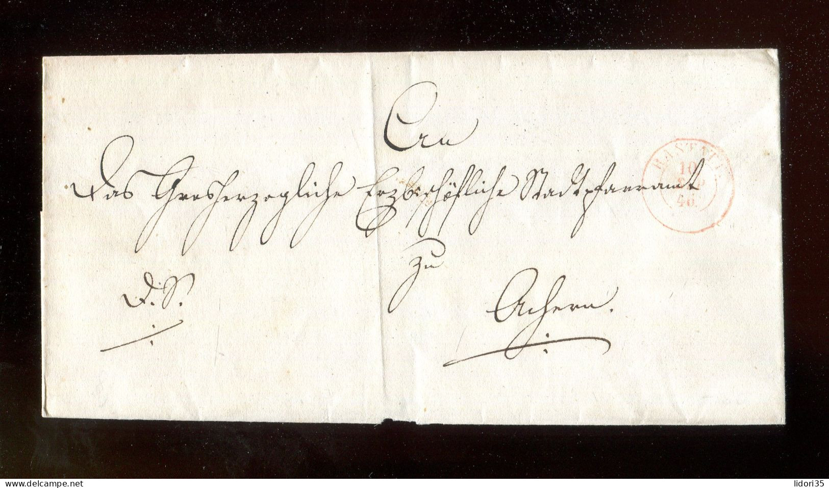 "BADEN" 1846, Vorphila-Briefhuelle Mit Rotem K2 "RASTATT" (L2026) - Prephilately