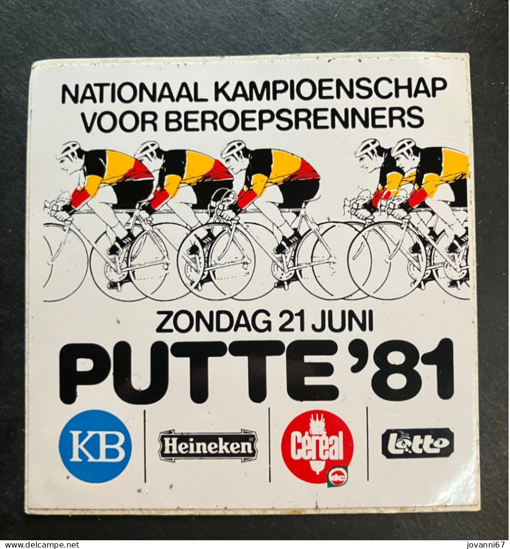 Putte - Kampioenschap België -  Sticker - Cyclisme - Ciclismo -wielrennen - Wielrennen
