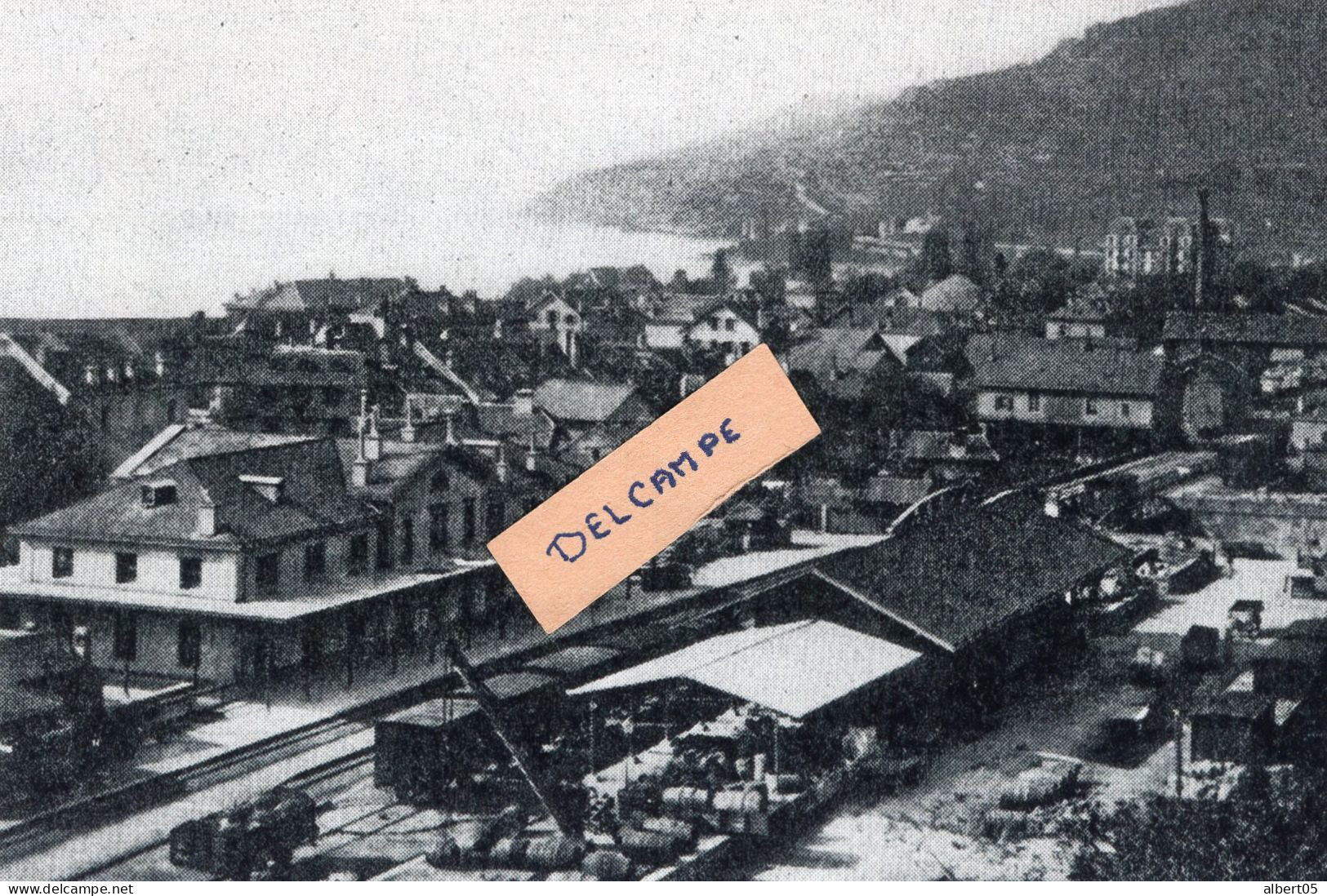 Vue De La Première Gare De Vevey Au Tout Début Du XX Ième Siècle - Reproduction - Vevey