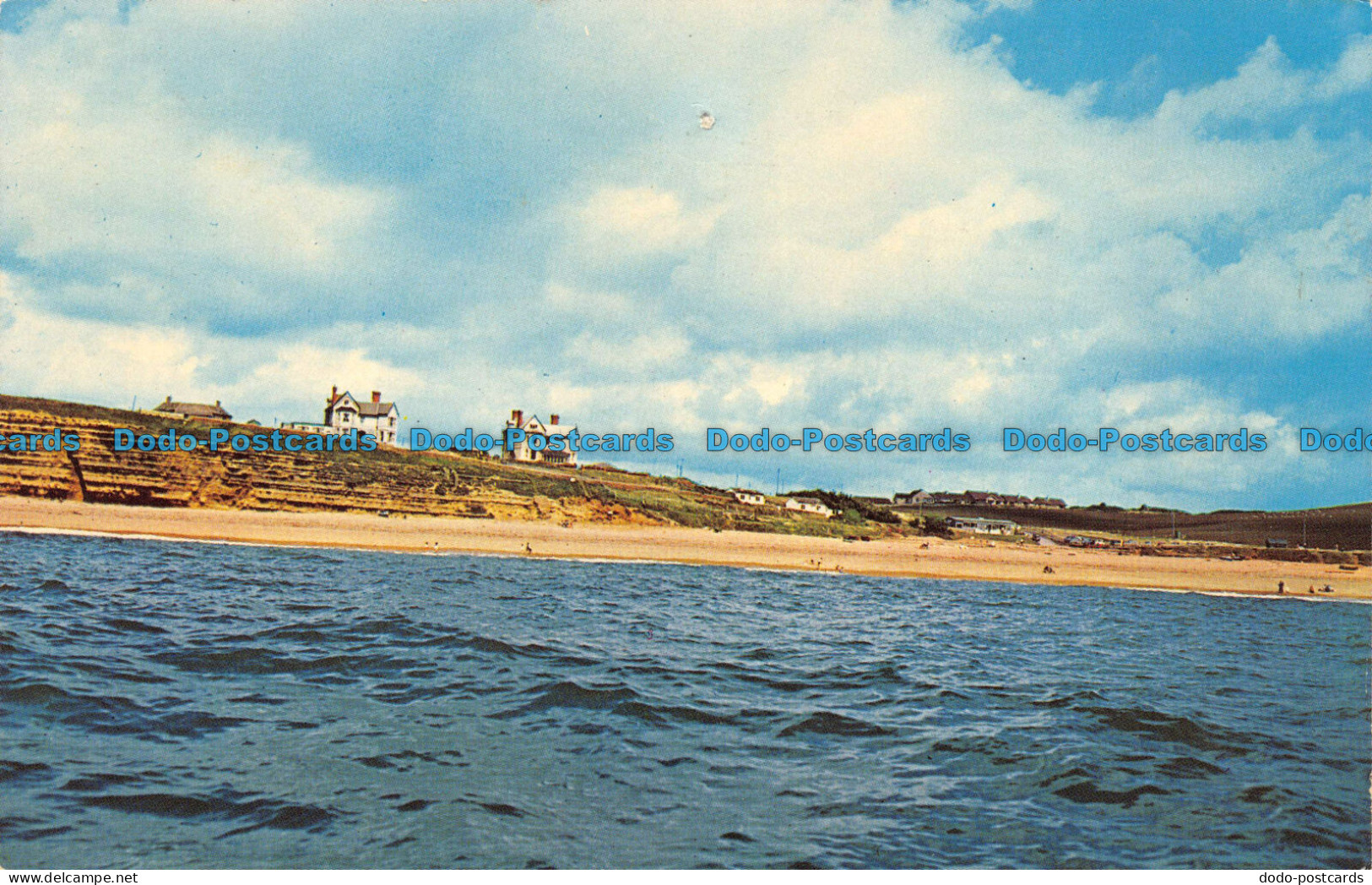 R071095 Beach And Cafe From Sea. Burton. Bradstock. 1973 - World