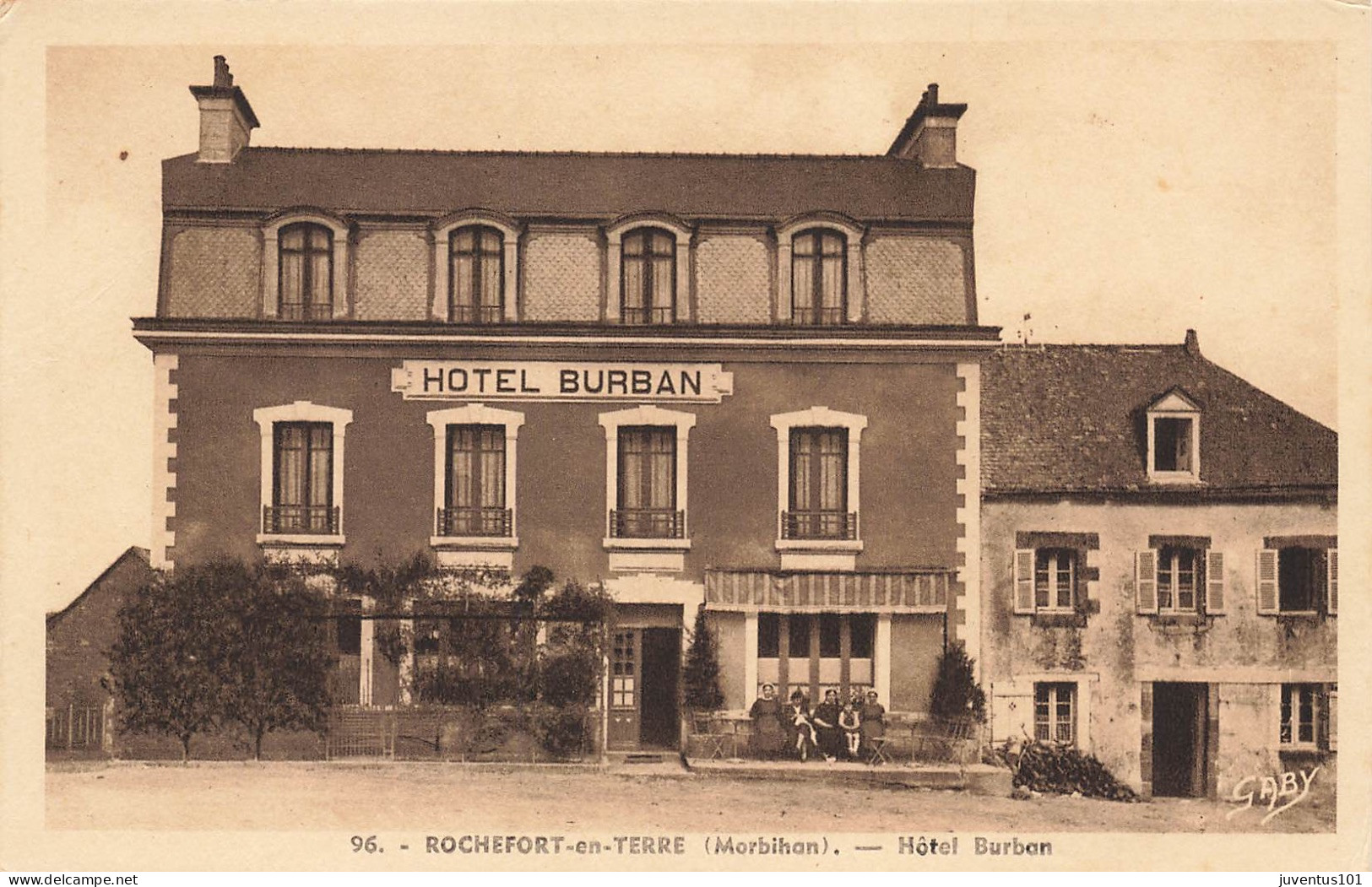 CPA Rochefort En Terre-Hôtel Burban-96-Gaby       L2928 - Rochefort En Terre