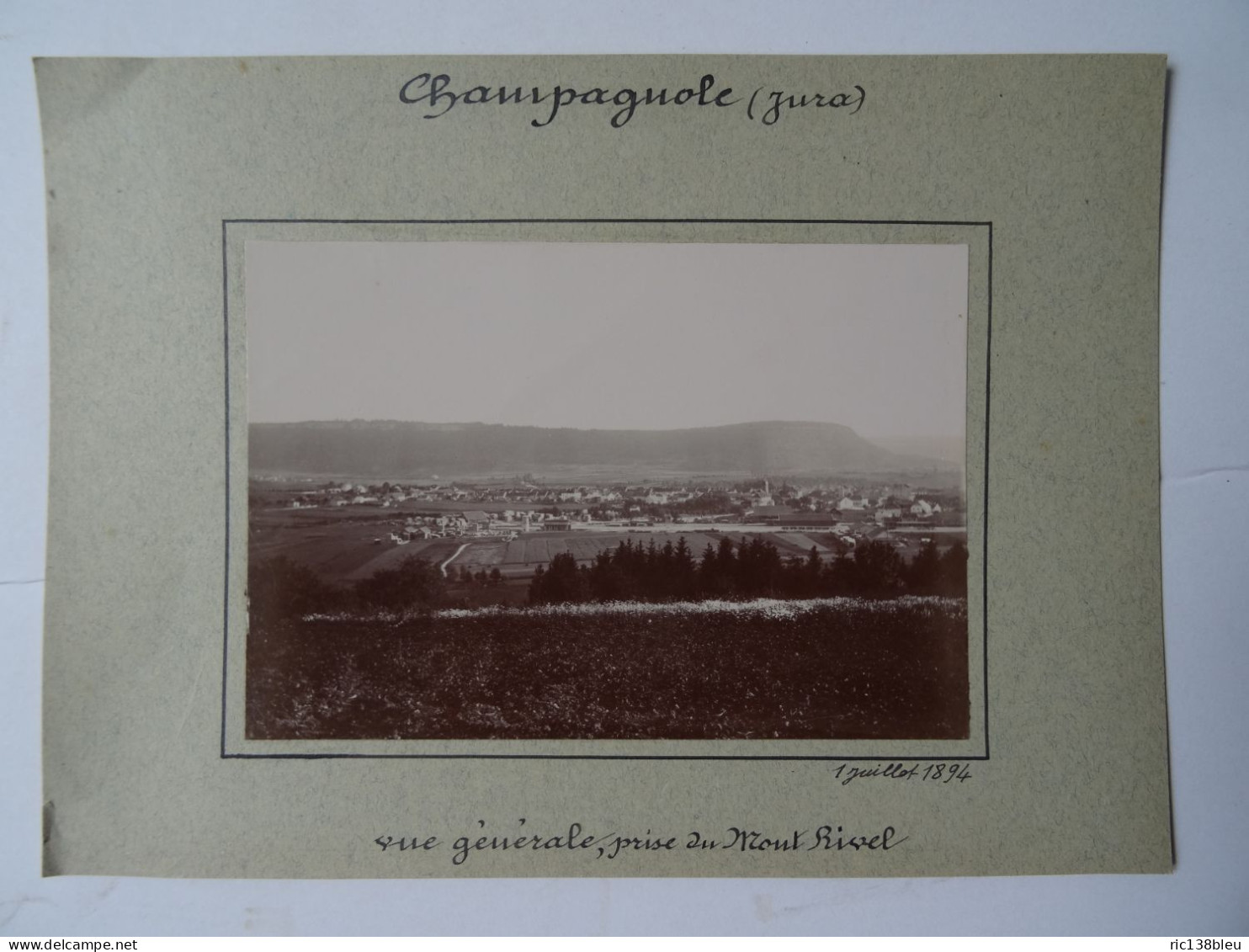 PHOTOGRAPHIE ORIGINALE CHAMPAGNOLE 1894 Jura Vers LONS LE SAUNIER MONT RIVEL - Europa