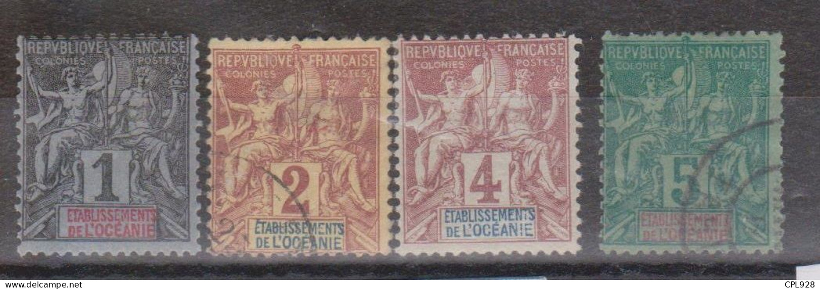 Océanie N° 1 à 4 (1 Et 3 Neufs Avec Charnières) - Used Stamps