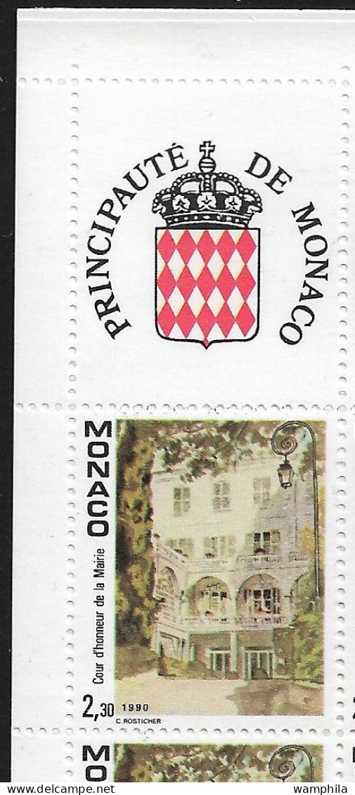 Monaco 1990. Carnet N°6, N°1709 Vues Du Vieux Monaco-ville. - Ungebraucht