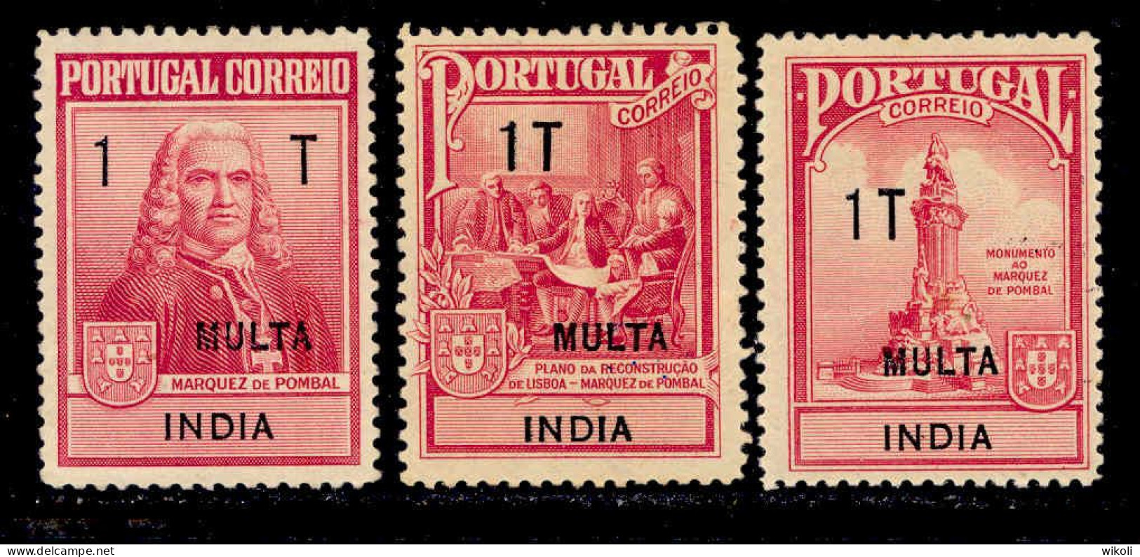 ! ! Portuguese India - 1925 Postal Tax Due (Complete Set) - Af. IPP 01 To 03 - MH - Portuguese India