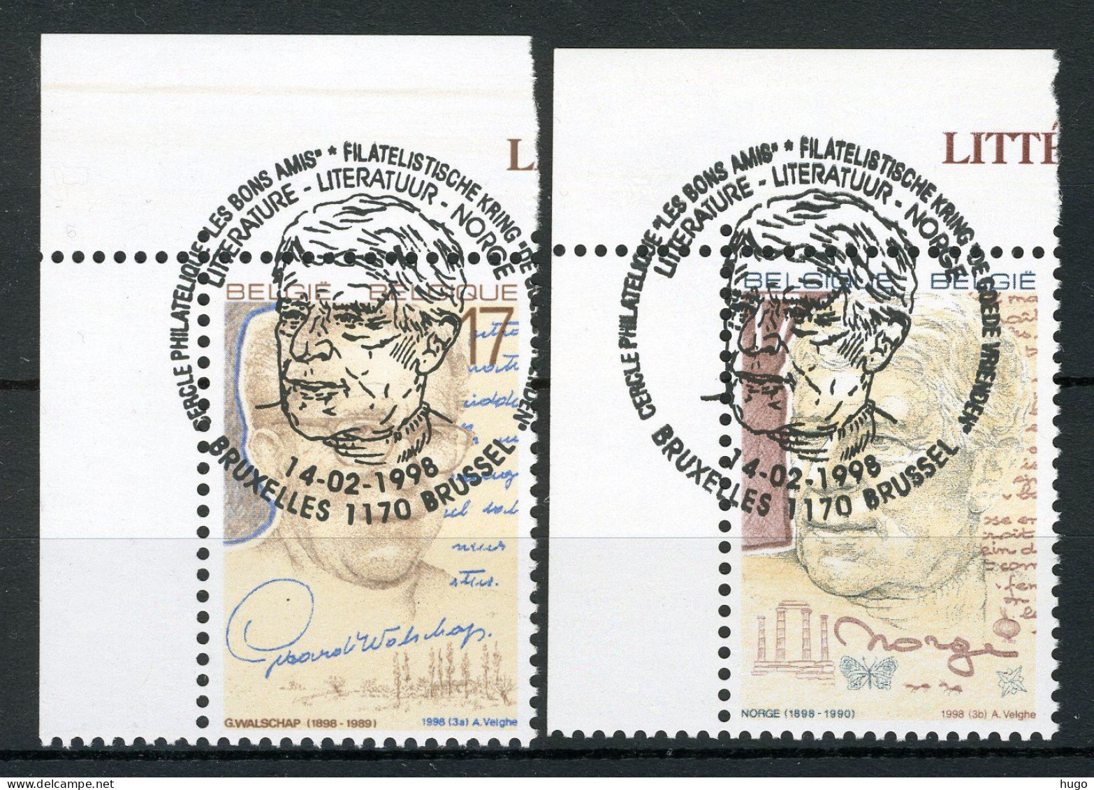(B) 2736/2737 MNH FDC 1998 - Literatuur. - Unused Stamps