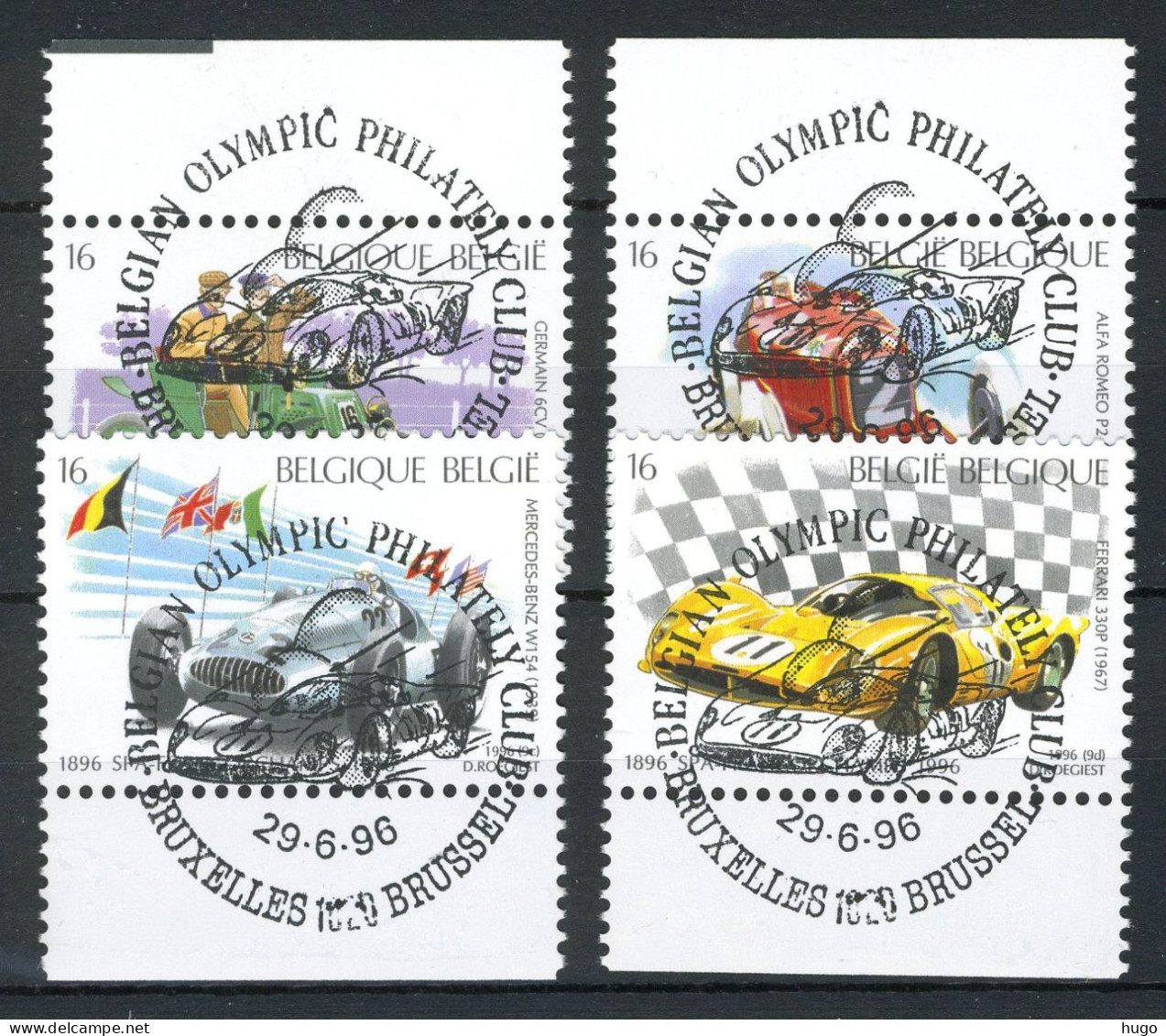 (B) 2649/2652 MNH FDC 1996 - 100 Jaar Autoraces In Spa. - 2 - Unused Stamps