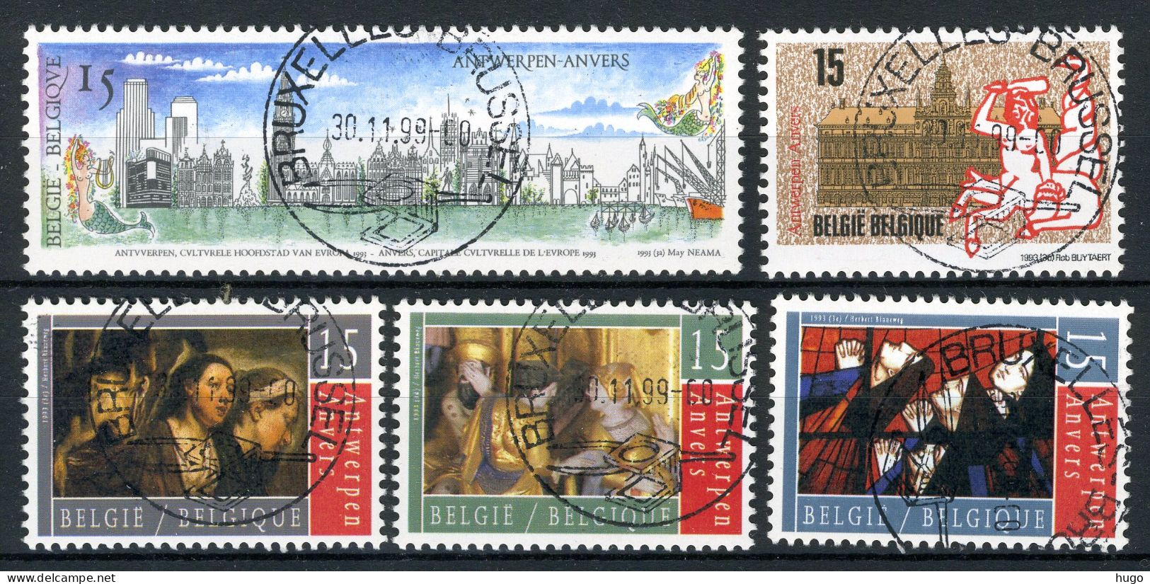 (B) 2495/2499 MNH FDC 1993 - Antwerpen Culturele Hoofdstad Van Europa. - Neufs