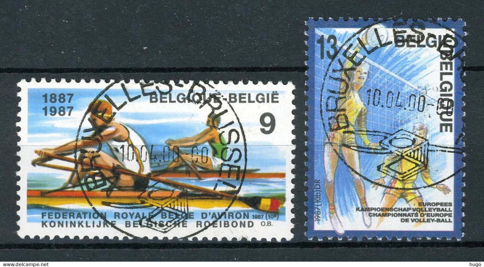 (B) 2259/2260 MNH FDC 1987 - 100 Jaar Koninklijke Roeibond En Volleybal. - Neufs