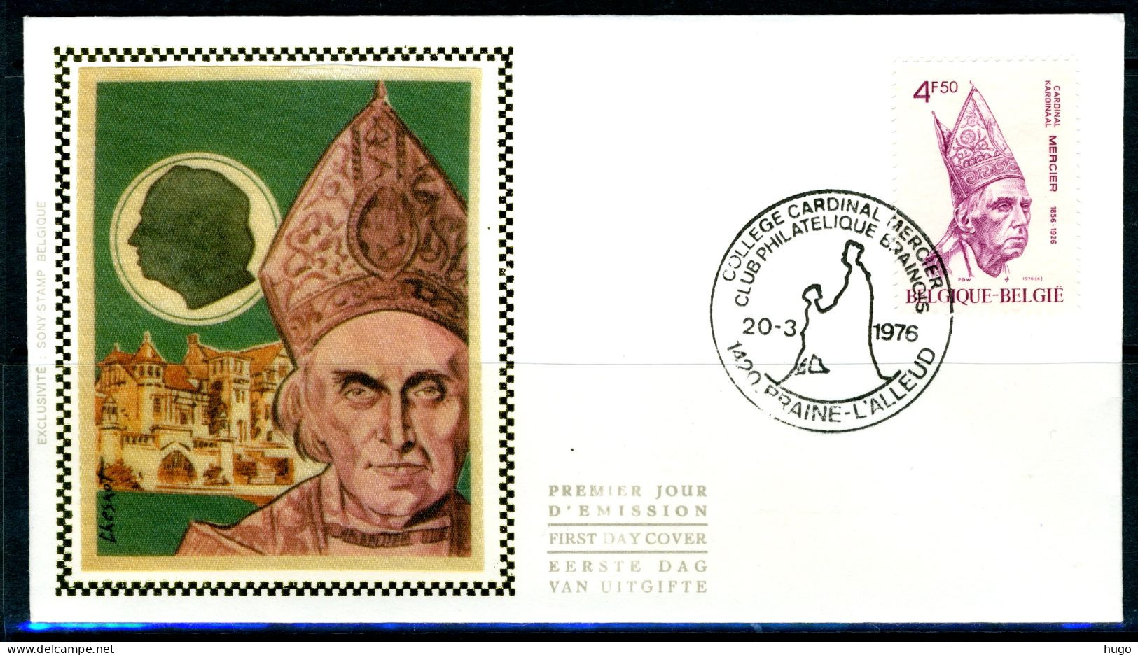 (B) 1798 FDC Z/s 1976 - Kardinaal Mercier ( 1851-1926 ) - 1971-1980