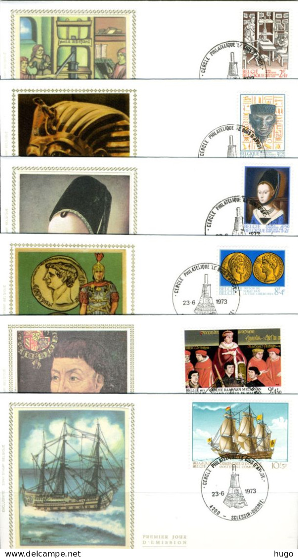 (B) 1677/1682 FDC Z/s 1973 - Historische Uitgifte I. - 1971-1980