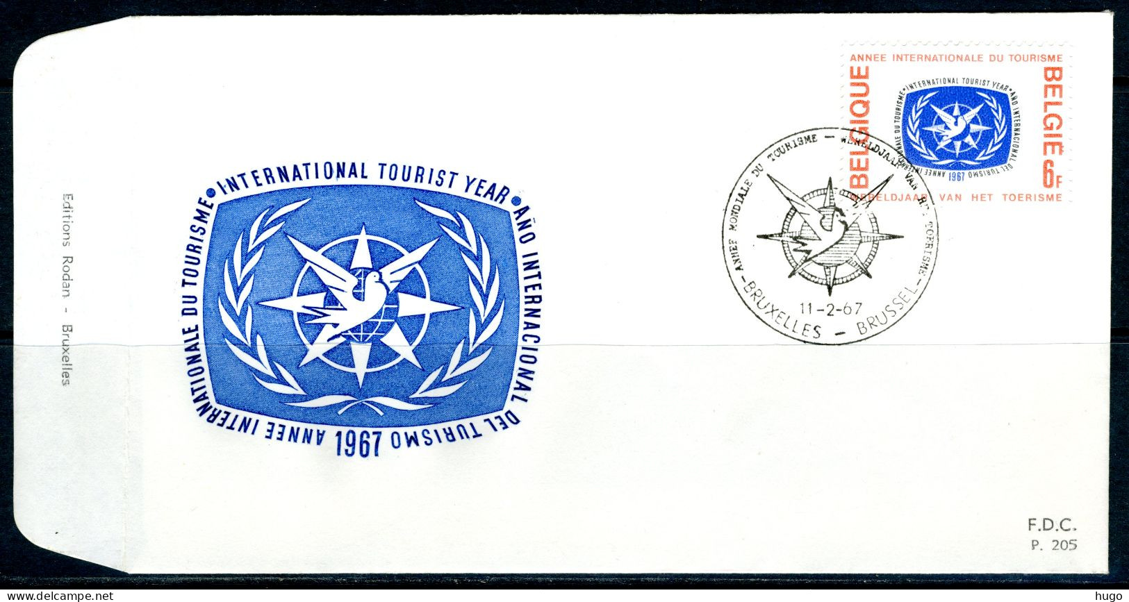 (B) 1407 FDC 1967 - Wereldjaar Van Het Toerisme. - 1961-1970
