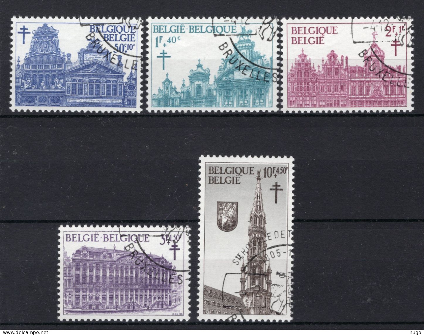 (B) 1354/1358 MH FDC 1965 - Grote Markt Van Brussel. - Ongebruikt