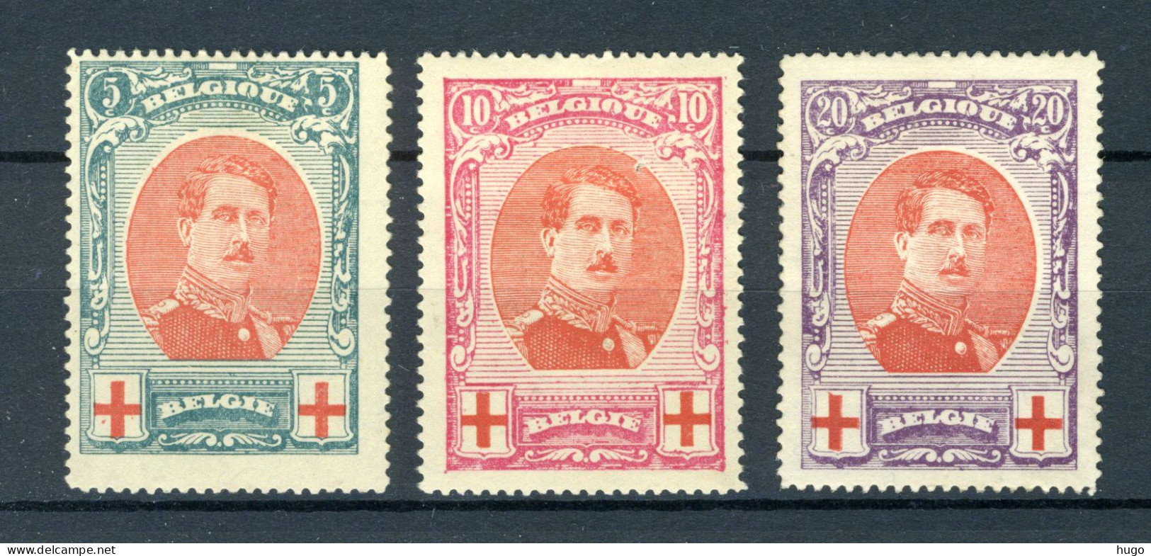 (B) 132/134 MH 1915 - Z.M. Koning Albert 1 - 1914-1915 Croix-Rouge