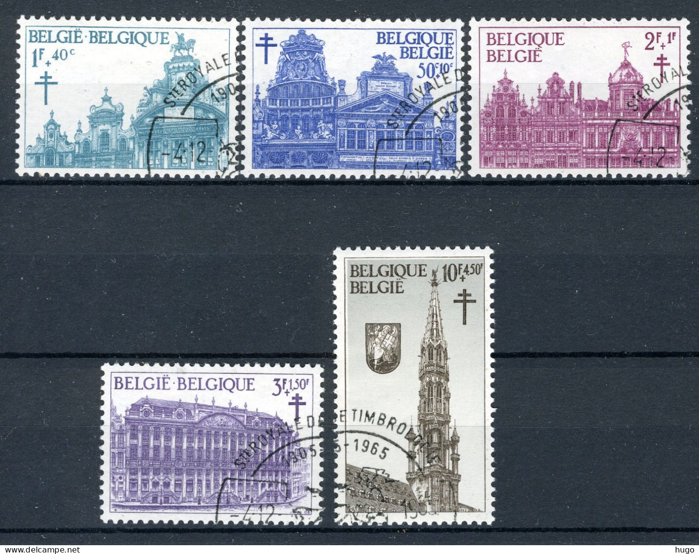 (B) 1354/1358 MNH FDC 1965 - Grote Markt Van Brussel. - Unused Stamps