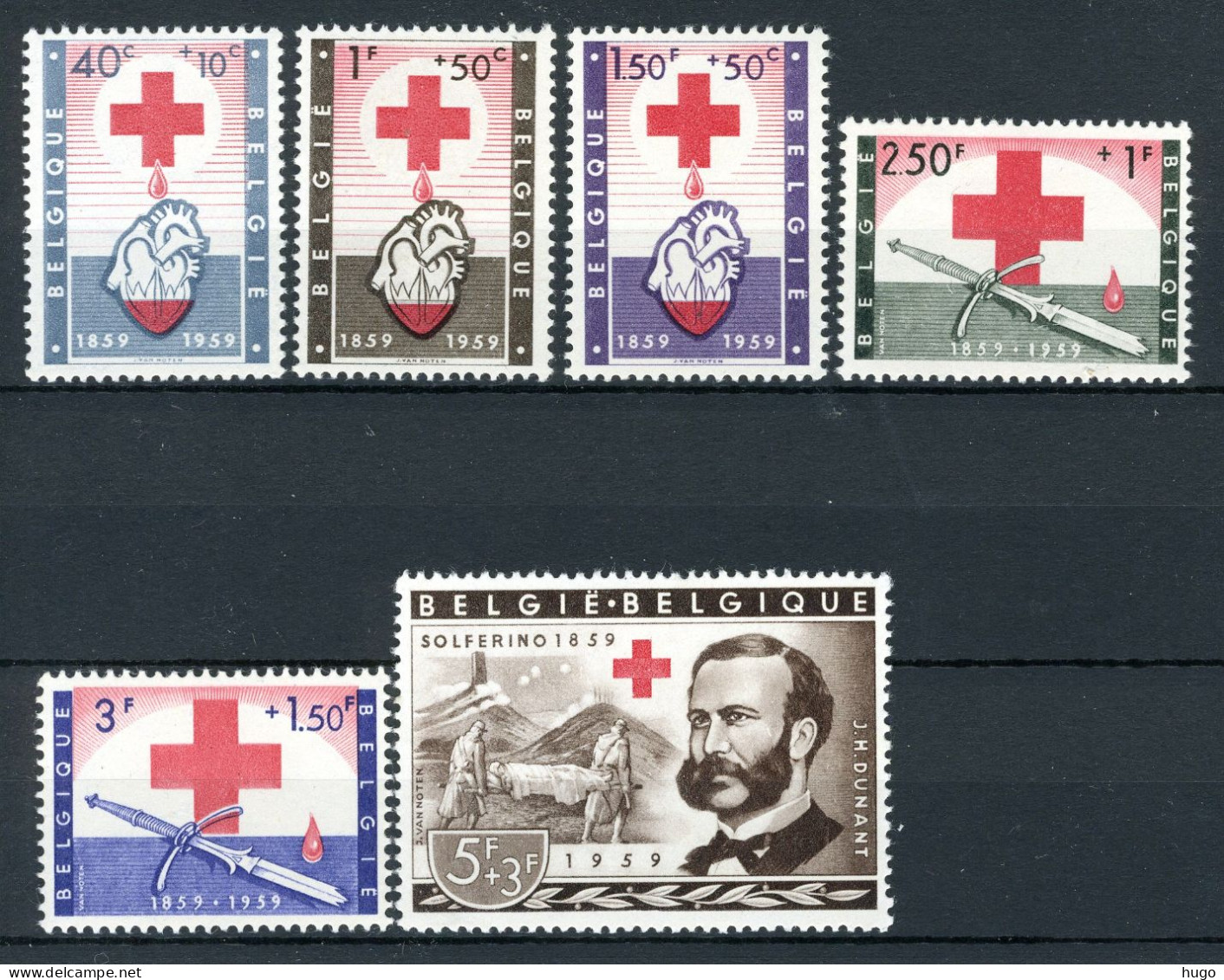 (B) 1096/1101 MNH 1959 - Ten Voordele Van Het Rode Kruis. - 2 - Ungebraucht