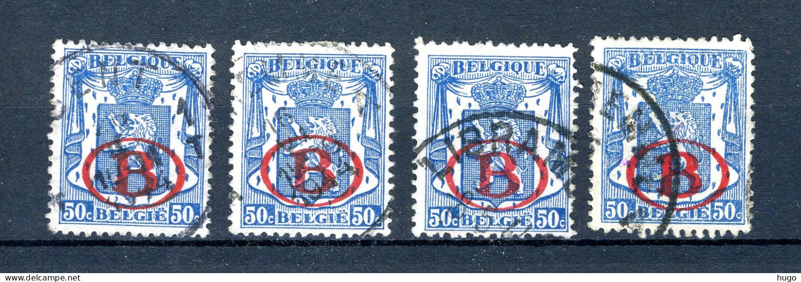 (B) S28 Gestempeld 1941 - Type Klein Staatswapen En Leopold III (4 St.) - Other & Unclassified