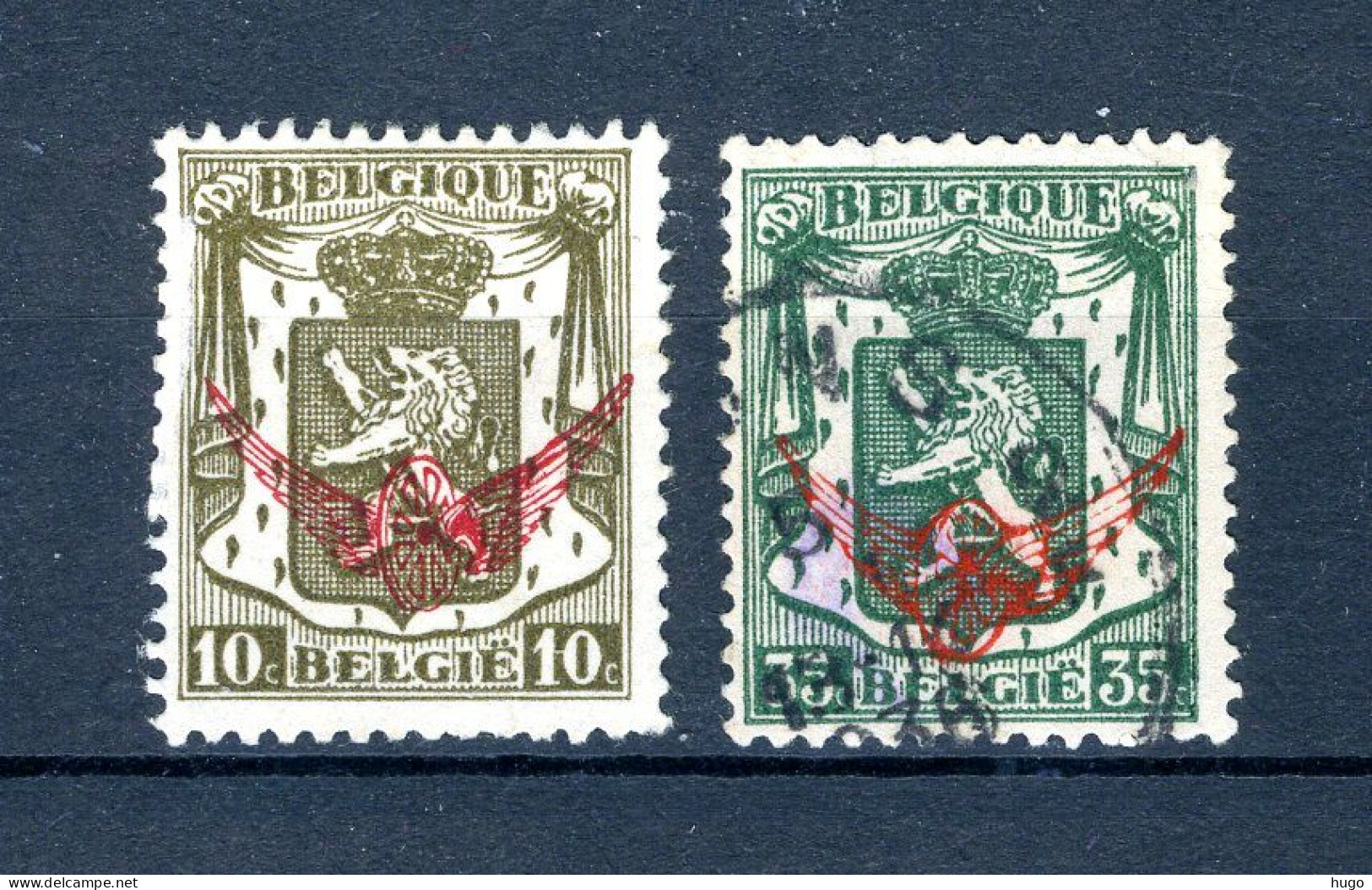 (B) S20/21 Gestempeld 1936 - Type Klein Staatswapen En Leopold III - 2 - Andere & Zonder Classificatie