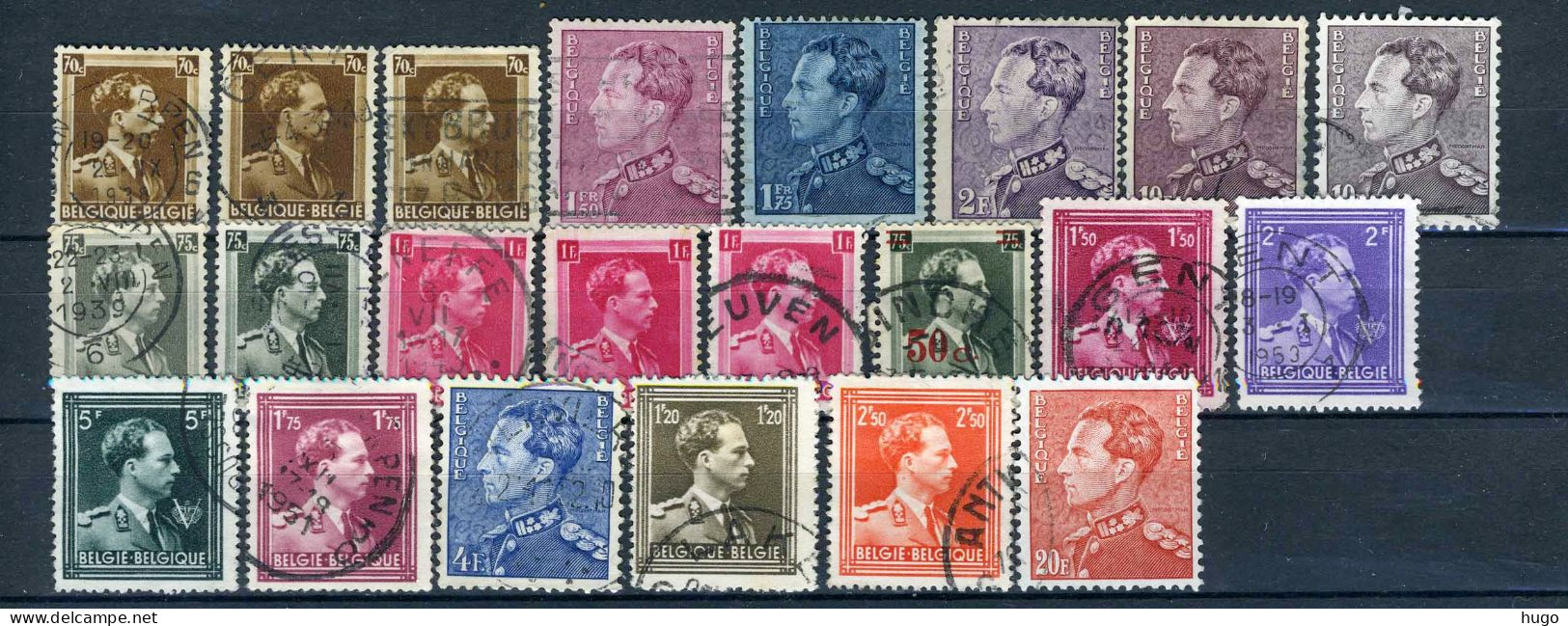 (B) Lot Zegels Leopold 3 Gestempeld  (1936 - 1951) -11 - Used Stamps