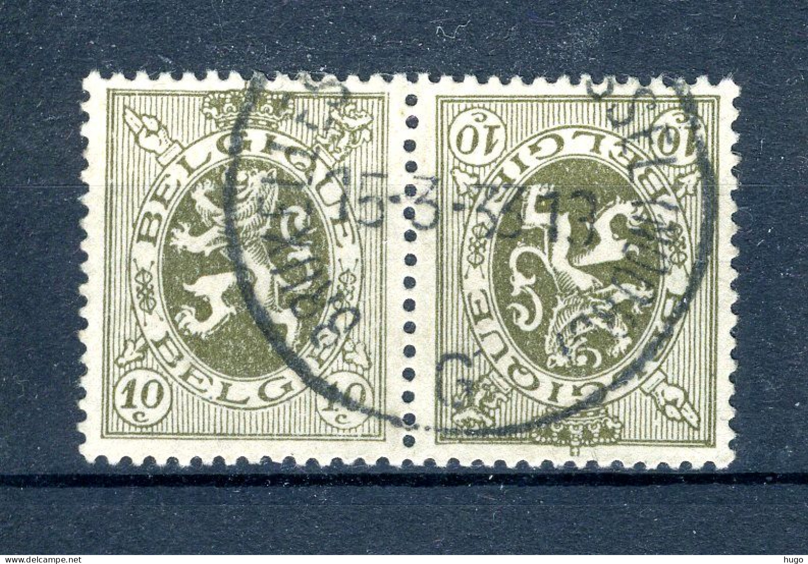 (B) KP4 Gestempeld 1929 - Heraldieke Leeuw - Tête-bêche [KP] & Interpanneaux [KT]