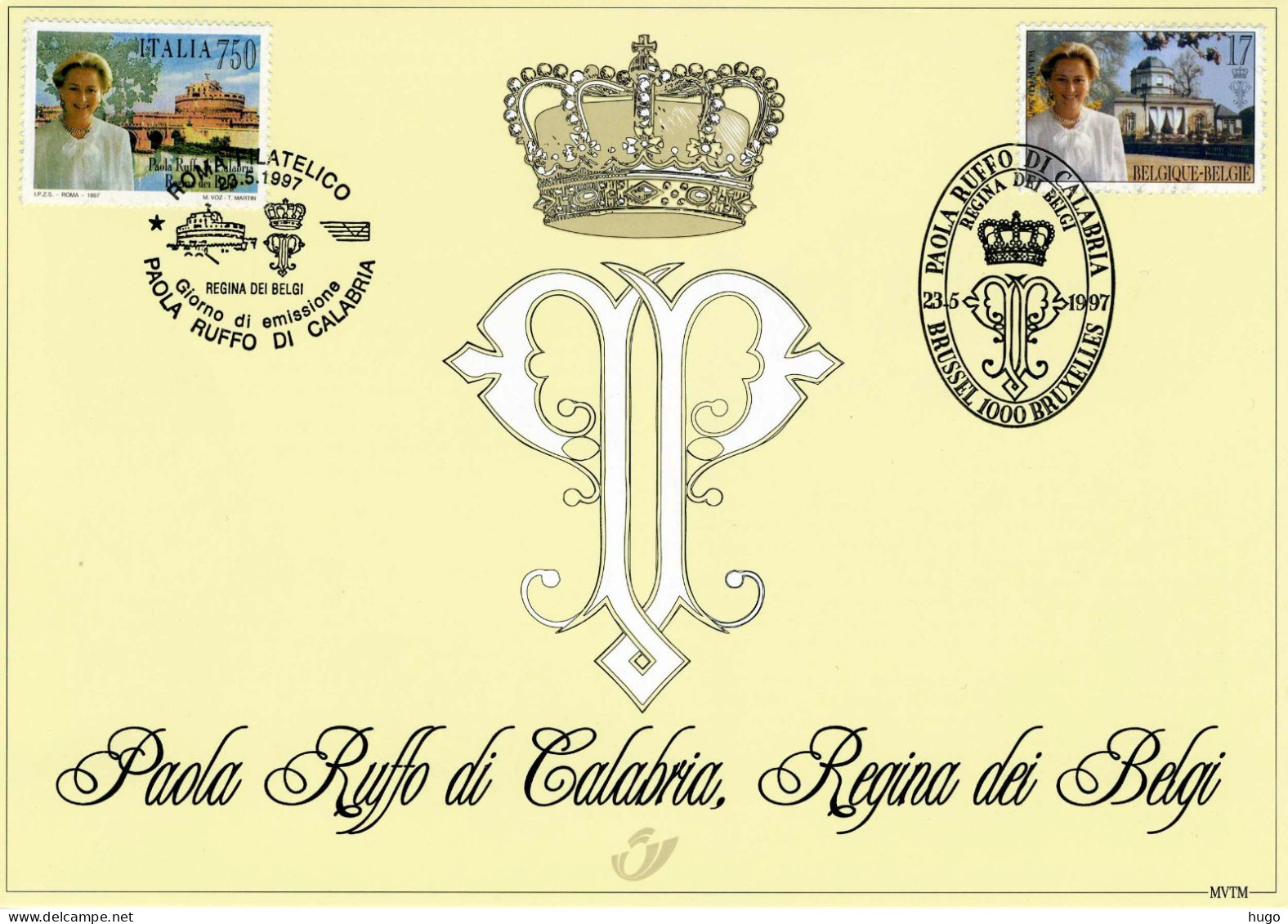 (B) Koningin Paola 2706HK - 1997 - Souvenir Cards - Joint Issues [HK]