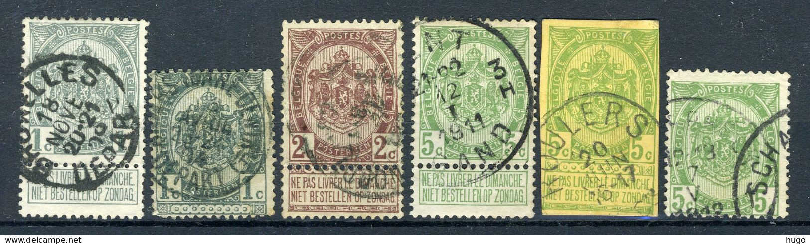 (B) Jaar 1907 Gestempeld (81-83) -9 - 1893-1907 Coat Of Arms