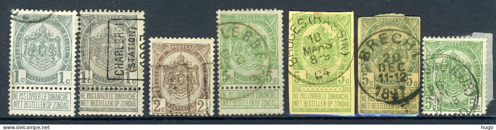 (B) Jaar 1907 Gestempeld (81-83) -11 - 1893-1907 Armoiries