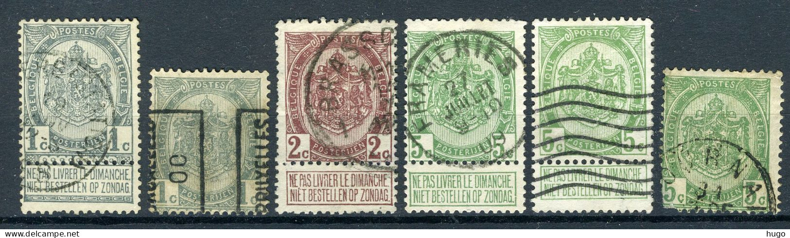 (B) Jaar 1907 Gestempeld (81-83) -2 - 1893-1907 Coat Of Arms