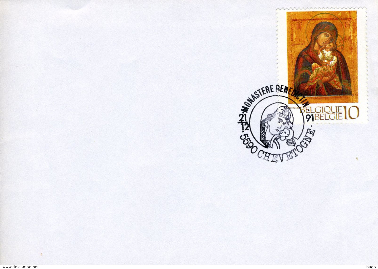 (B) FDC Envelop 1991  2437 - Kerstmis - 2 - Briefe U. Dokumente