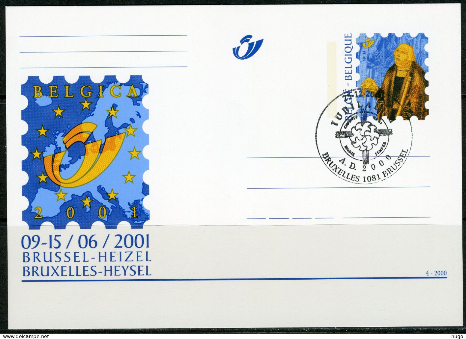 (B) BK85 2000 - Belgica 2001 - Illustrated Postcards (1971-2014) [BK]