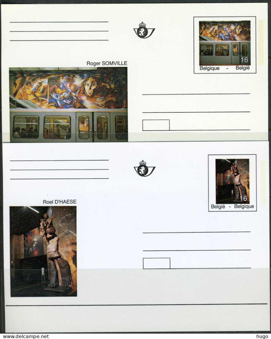 (B) BK46/47 1994 - Kunstwerken Uit De Brusselse Metro - Illustrated Postcards (1971-2014) [BK]