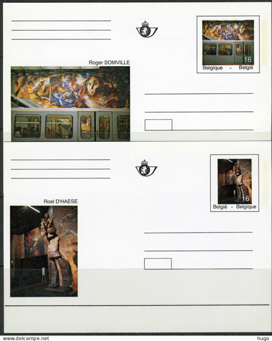 (B) BK46/47 1994 - Kunstwerken Uit De Brusselse Metro - 1 - Illustrated Postcards (1971-2014) [BK]