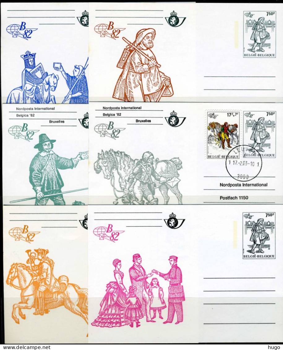 (B) BK28/33 1982 - Belgica 82 - Cartes Postales Illustrées (1971-2014) [BK]