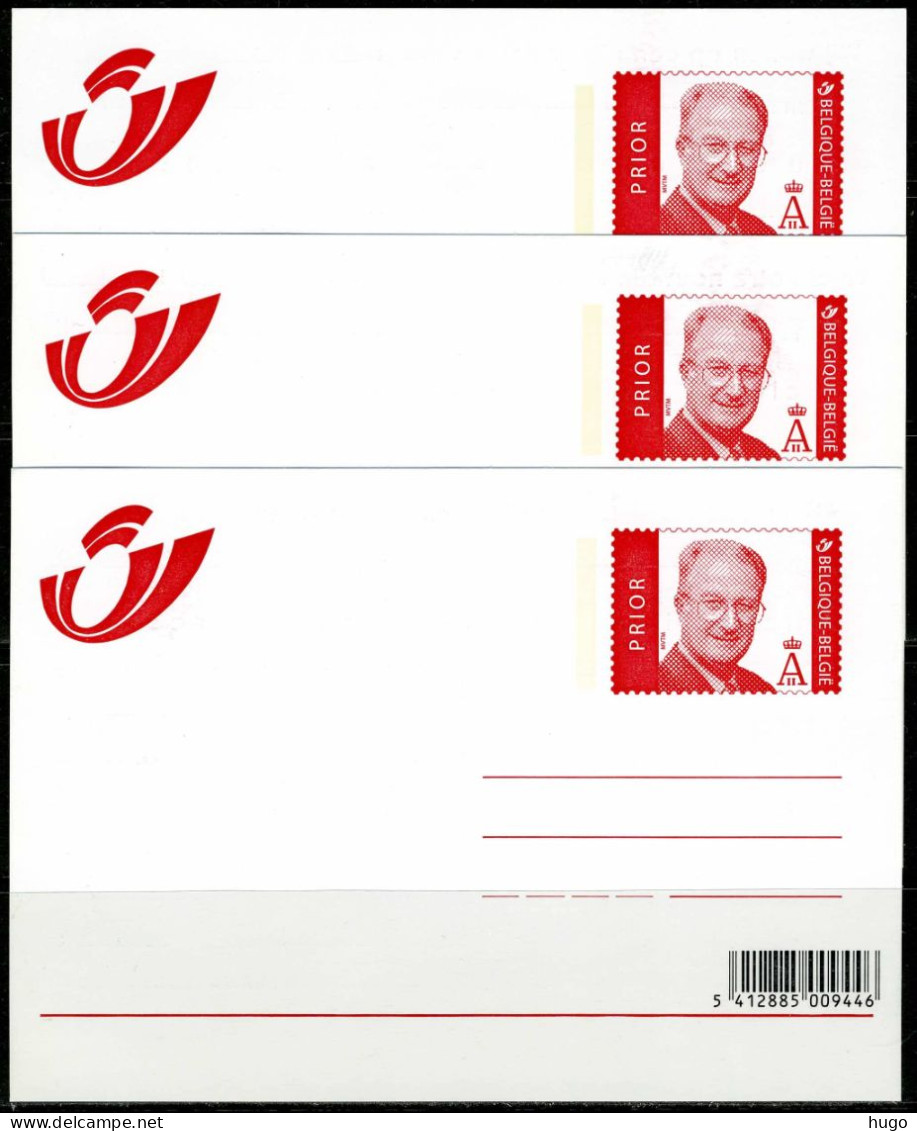 (B) Belgiê Briefkaart Adreswijziging** 2002 NL-FR -DU (3 Stuks) - Addr. Chang.
