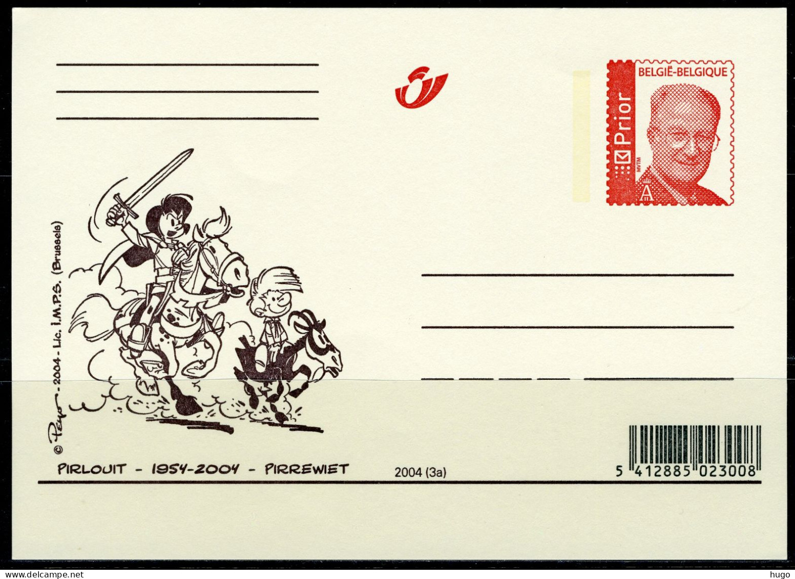 (B) België Briefkaart  2004(3a) - Pirlouit-1954-2004-Pirrewiet - Illustrated Postcards (1971-2014) [BK]
