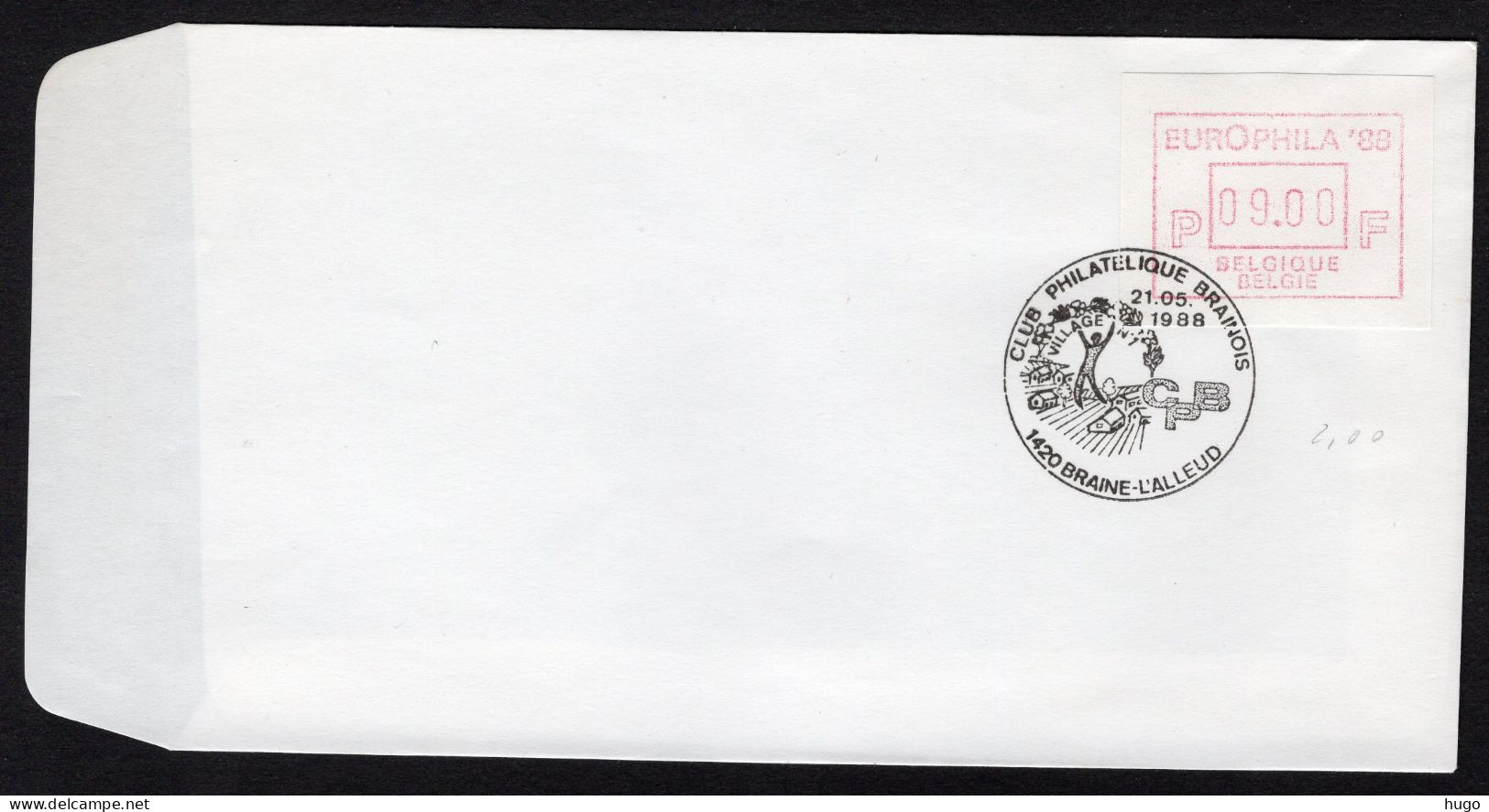 (B) ATM70 FDC Envelop 1988 - Europhila '88 9 BEF - Other & Unclassified