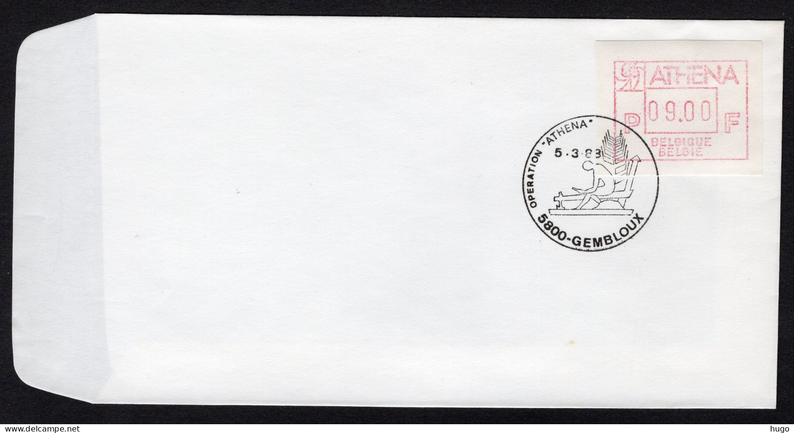 (B) ATM69 FDC Envelop 1988 - Athena 9 BEF - Autres & Non Classés