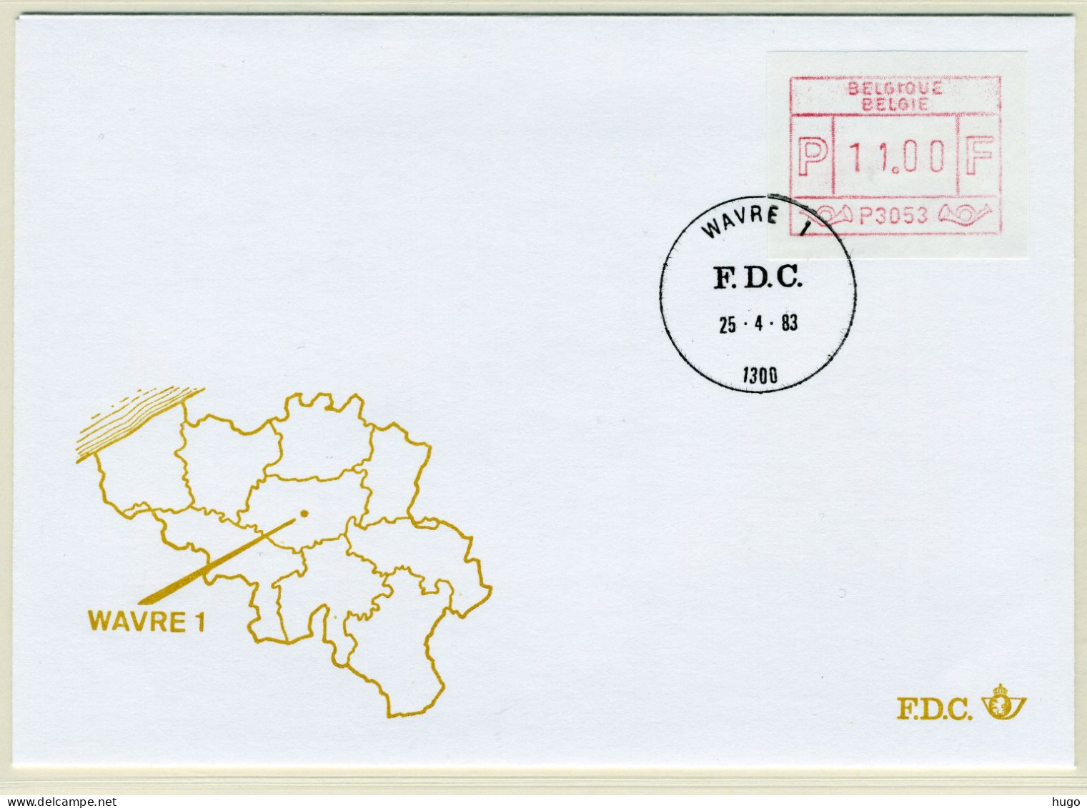 (B) ATM53 FDC Envelop 1983 - Wavre 1 (P3053) - Andere & Zonder Classificatie