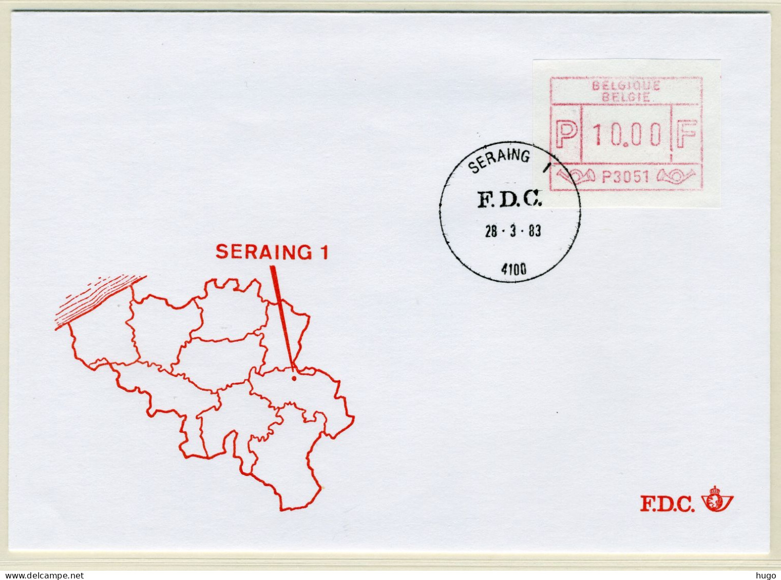 (B) ATM51 FDC Envelop 1983 - Seraing 1 (P3051) - Andere & Zonder Classificatie