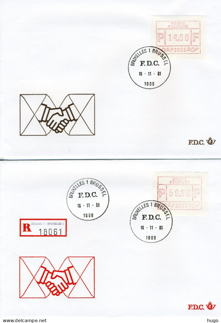 (B) ATM5 FDC Envelop 1981 - Set 6-9-14-59 BEF - 1 - Autres & Non Classés