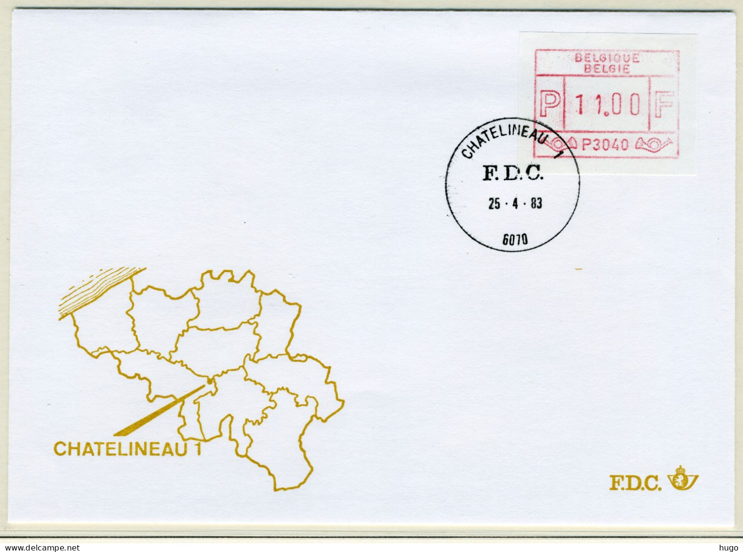 (B) ATM40 FDC Envelop 1983 - Châtelineau 1 (P3040) - Other & Unclassified