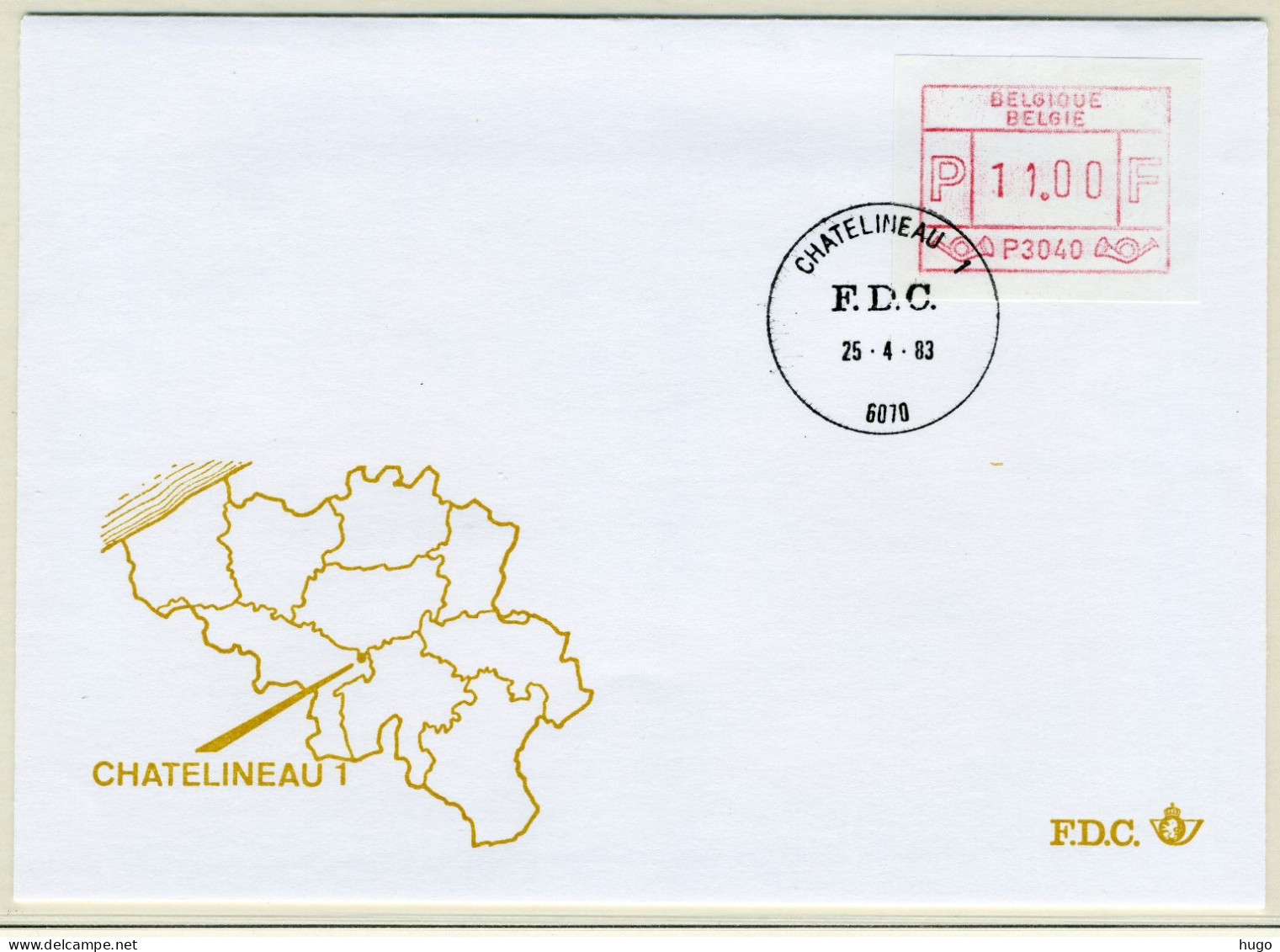 (B) ATM40 FDC Envelop 1983 - Châtelineau 1 (P3040) - Andere & Zonder Classificatie