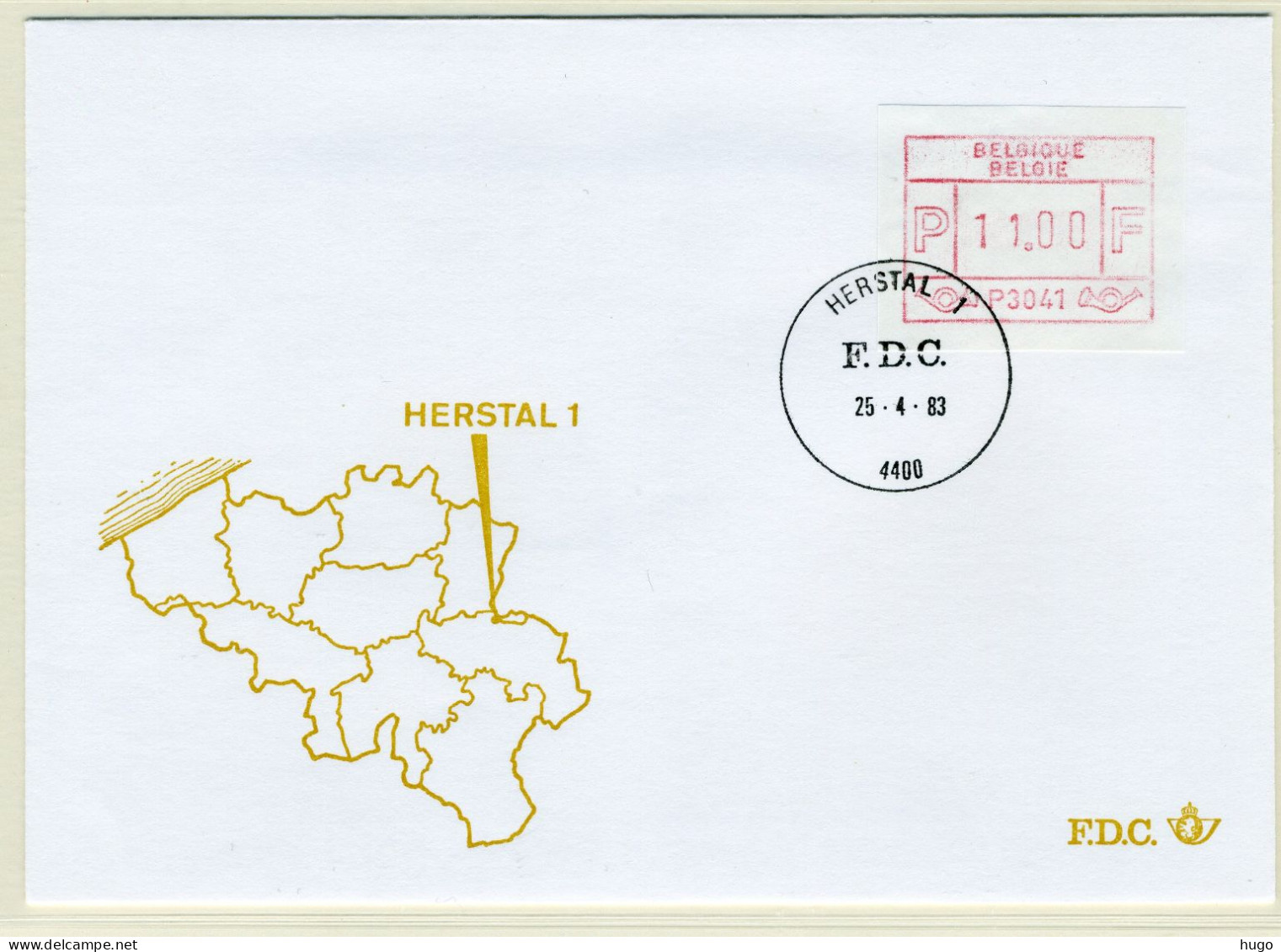 (B) ATM41 FDC Envelop 1983 - Herstal 1 (P3041) - Autres & Non Classés