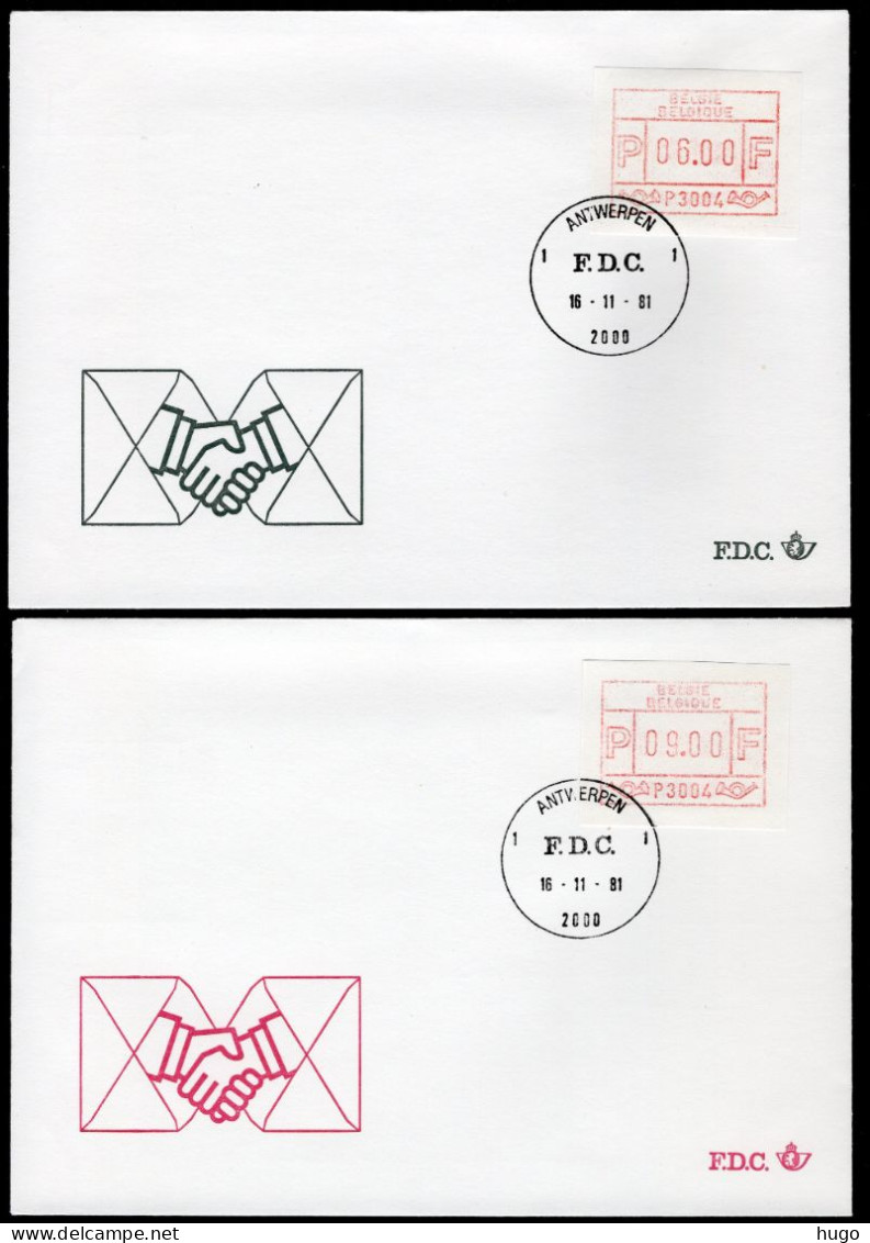 (B) ATM4 FDC Envelop 1981 - Set 6-9-14-59 BEF - 2 - Autres & Non Classés