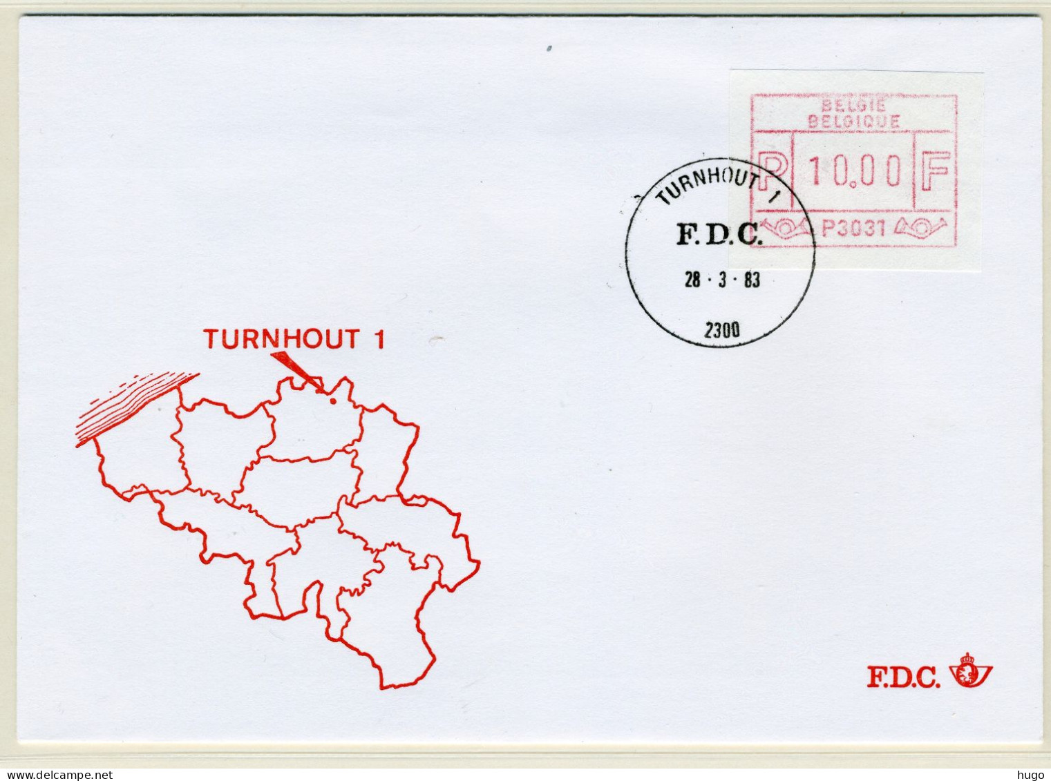 (B) ATM31 FDC Envelop 1983 - Turnhout 1 (P3031) - Otros & Sin Clasificación