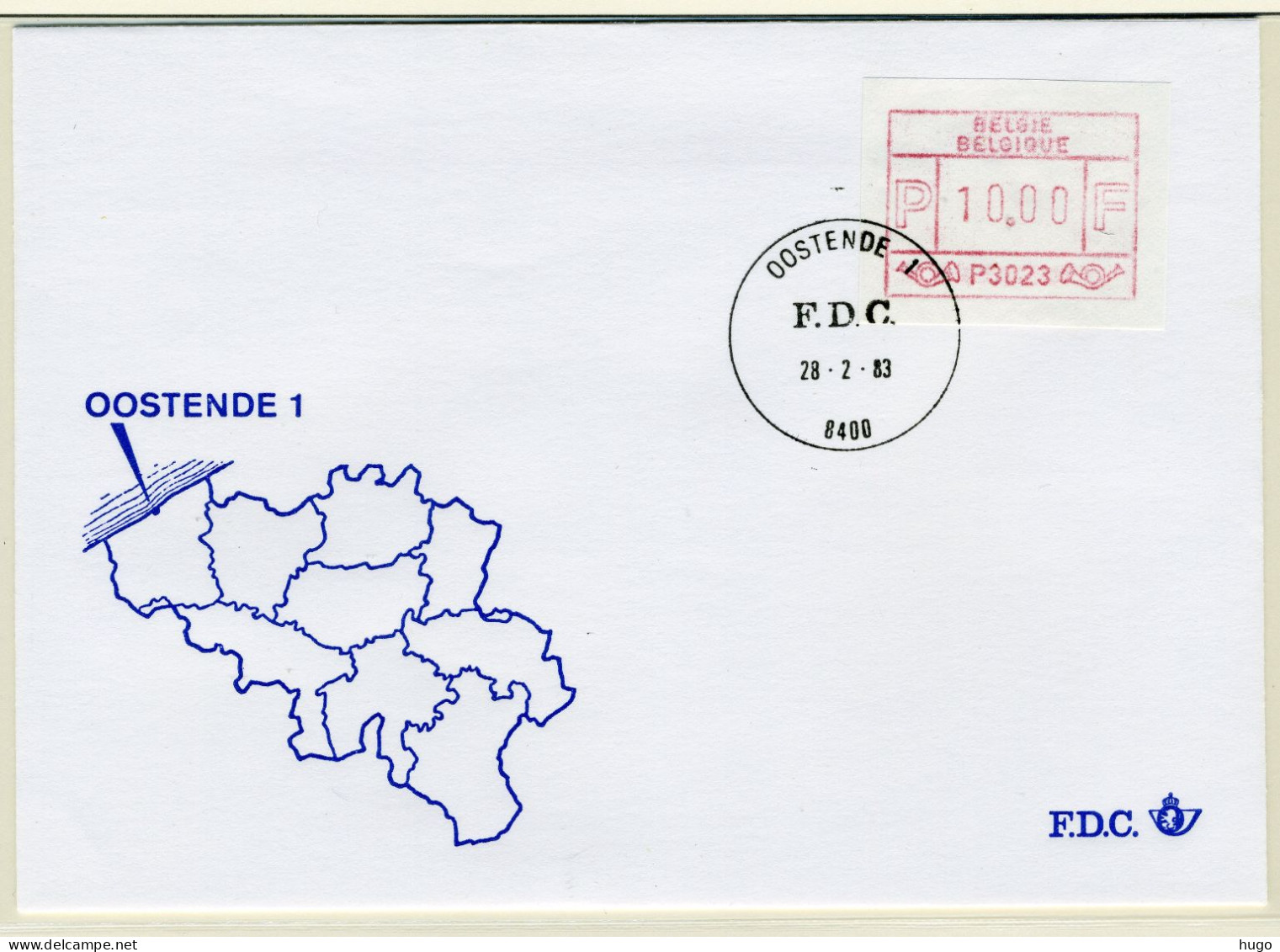 (B) ATM23 FDC Envelop 1983 - Oostende 1 (P3023) - Otros & Sin Clasificación