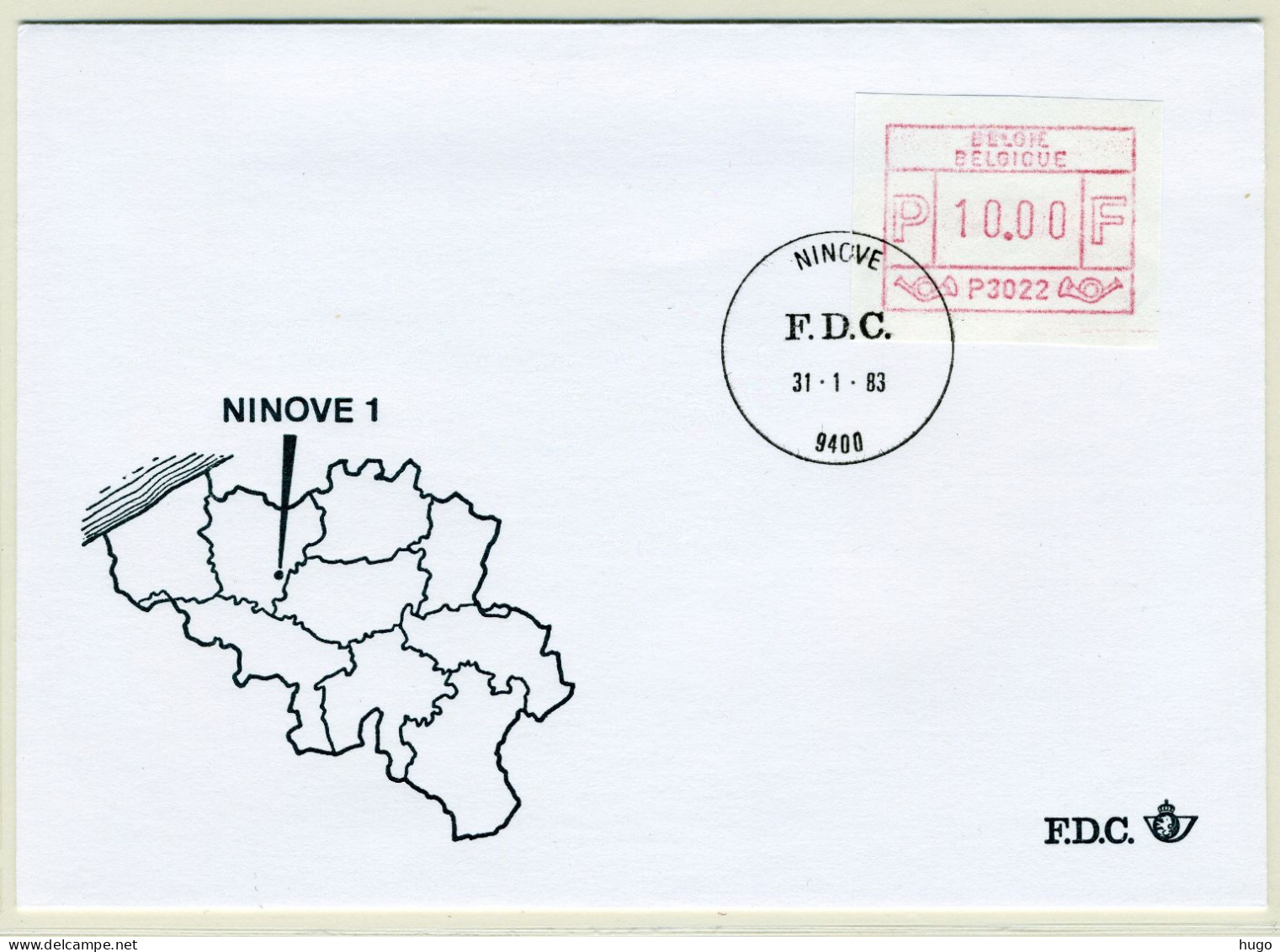 (B) ATM22 FDC Envelop 1983 - Ninove 1 (P3022) - Autres & Non Classés