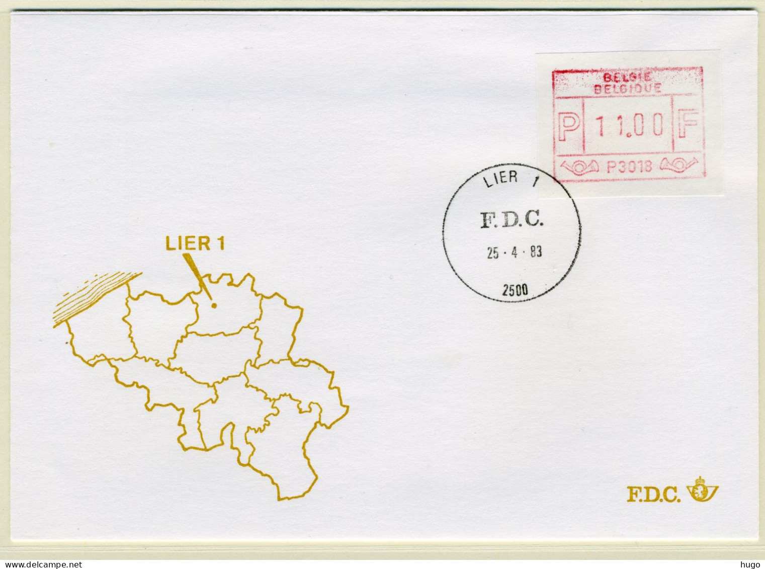 (B) ATM18 FDC Envelop 1983 - Lier 1 (P3018) - Otros & Sin Clasificación